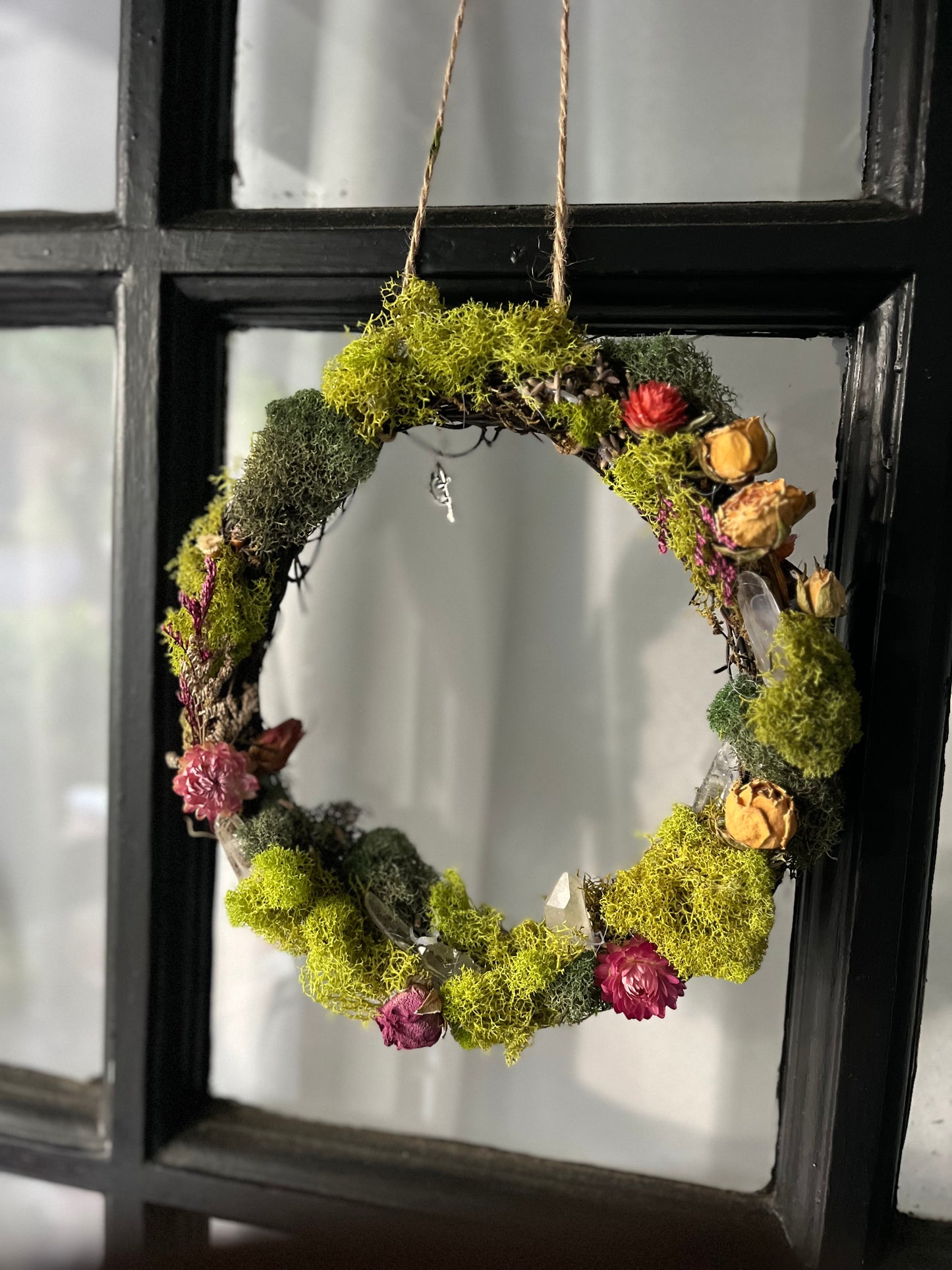 Dried Flora & Crystal Wreath
