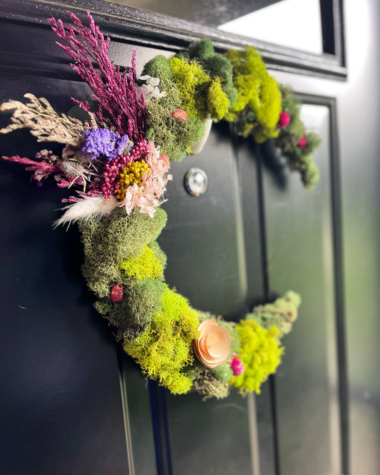Crescent Moon Quartz Wreath