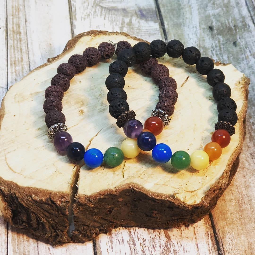 Chakra Lava Bracelet