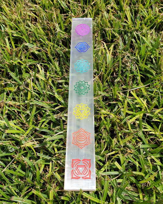 Selenite Chakra Wand/ Charging Plate