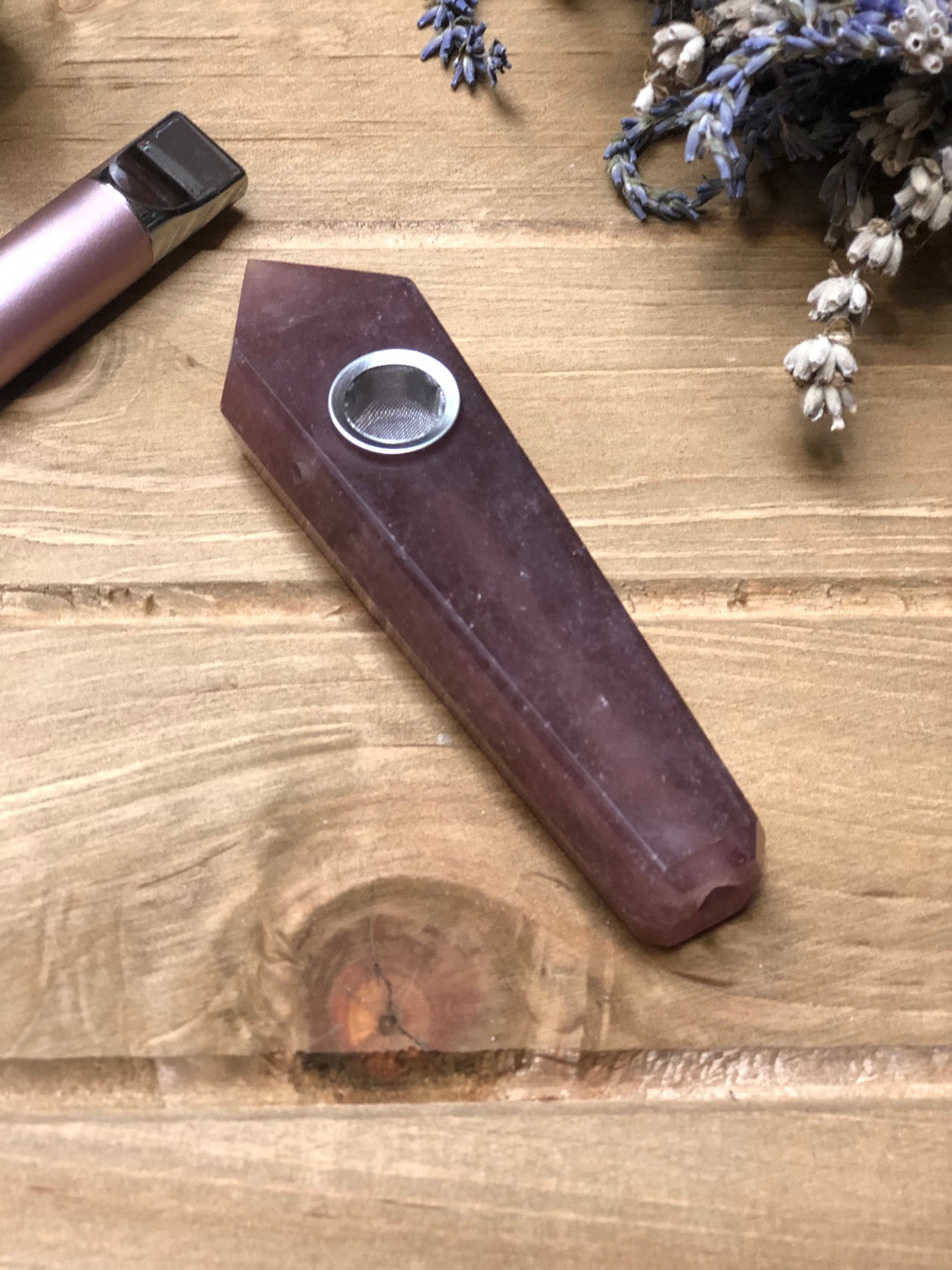 Natural Crystal Point Pipe