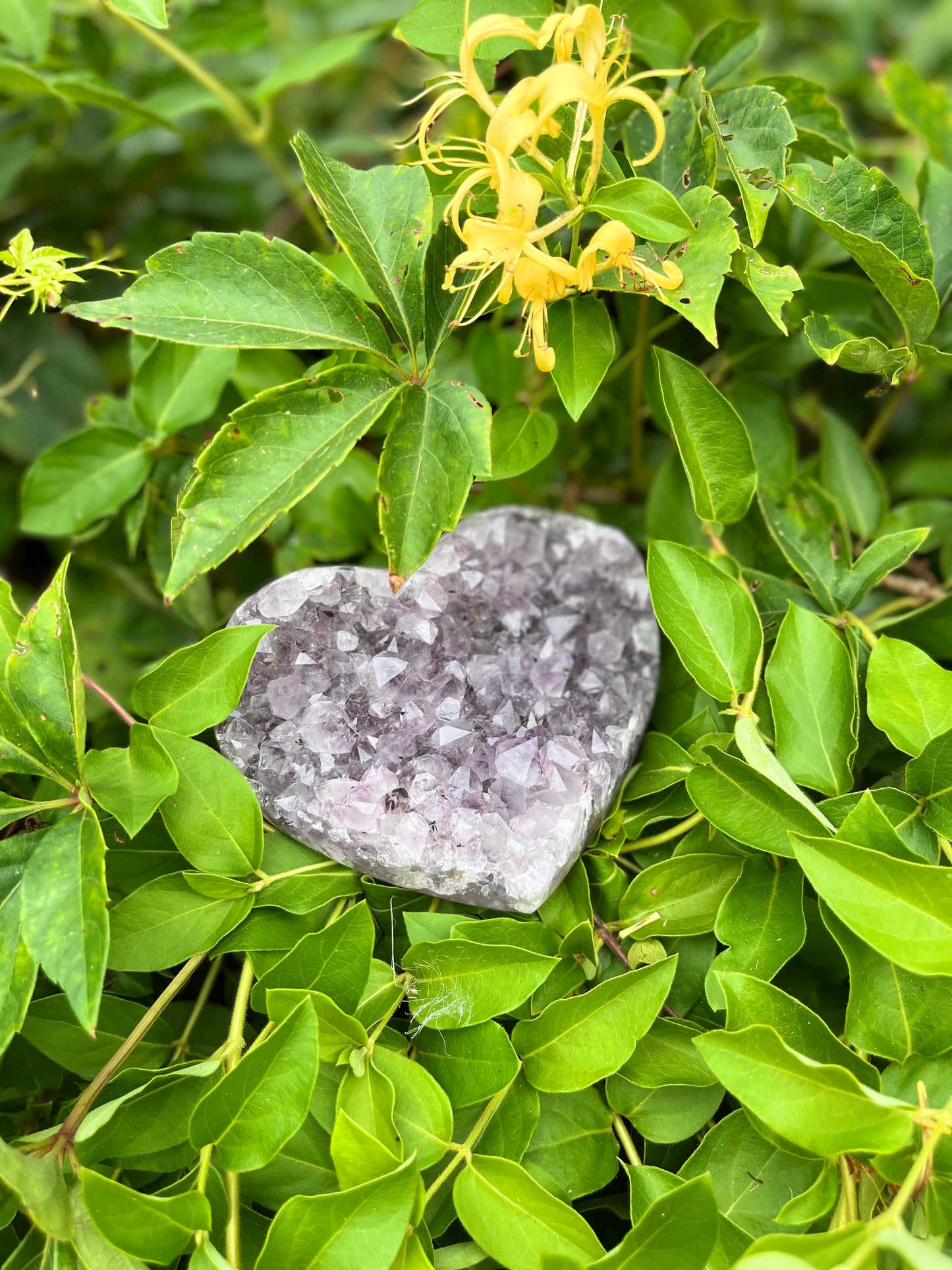 Amethyst Geode Carved Heart
