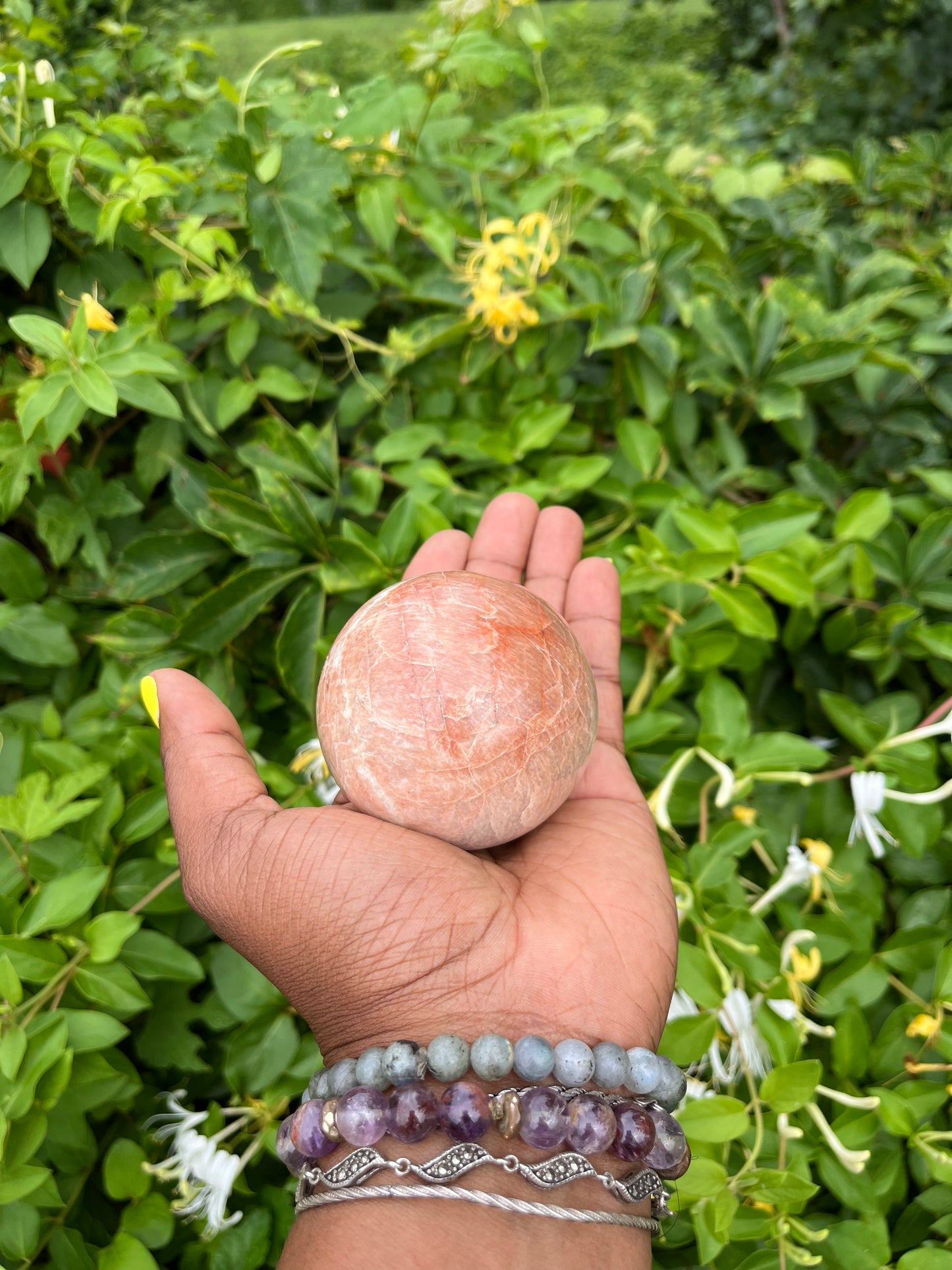 Peach Moonstone Sphere