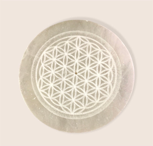 Flower of Life Soapstone incense holder