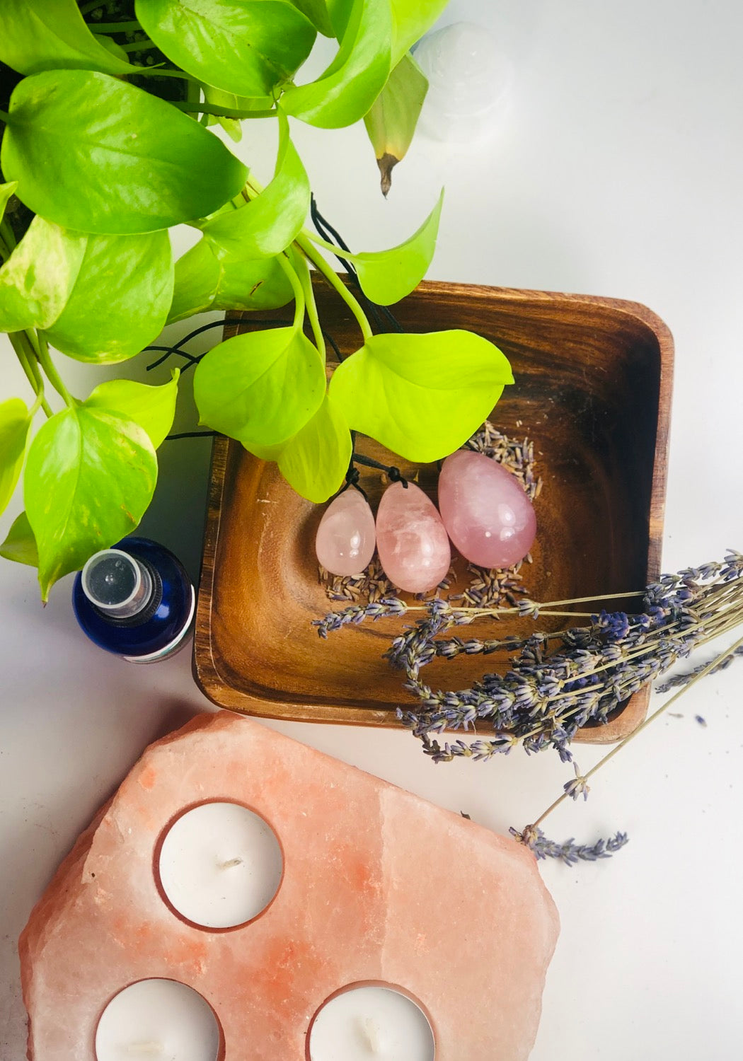 Rose Quartz Yoni Egg Set & Cleanser