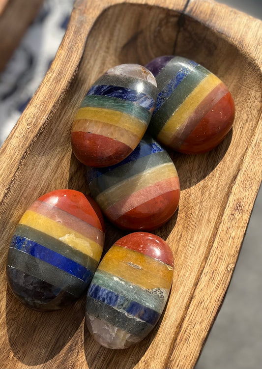 Chakra Palm stone