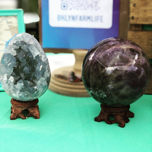 Blue Celestite Egg Geode